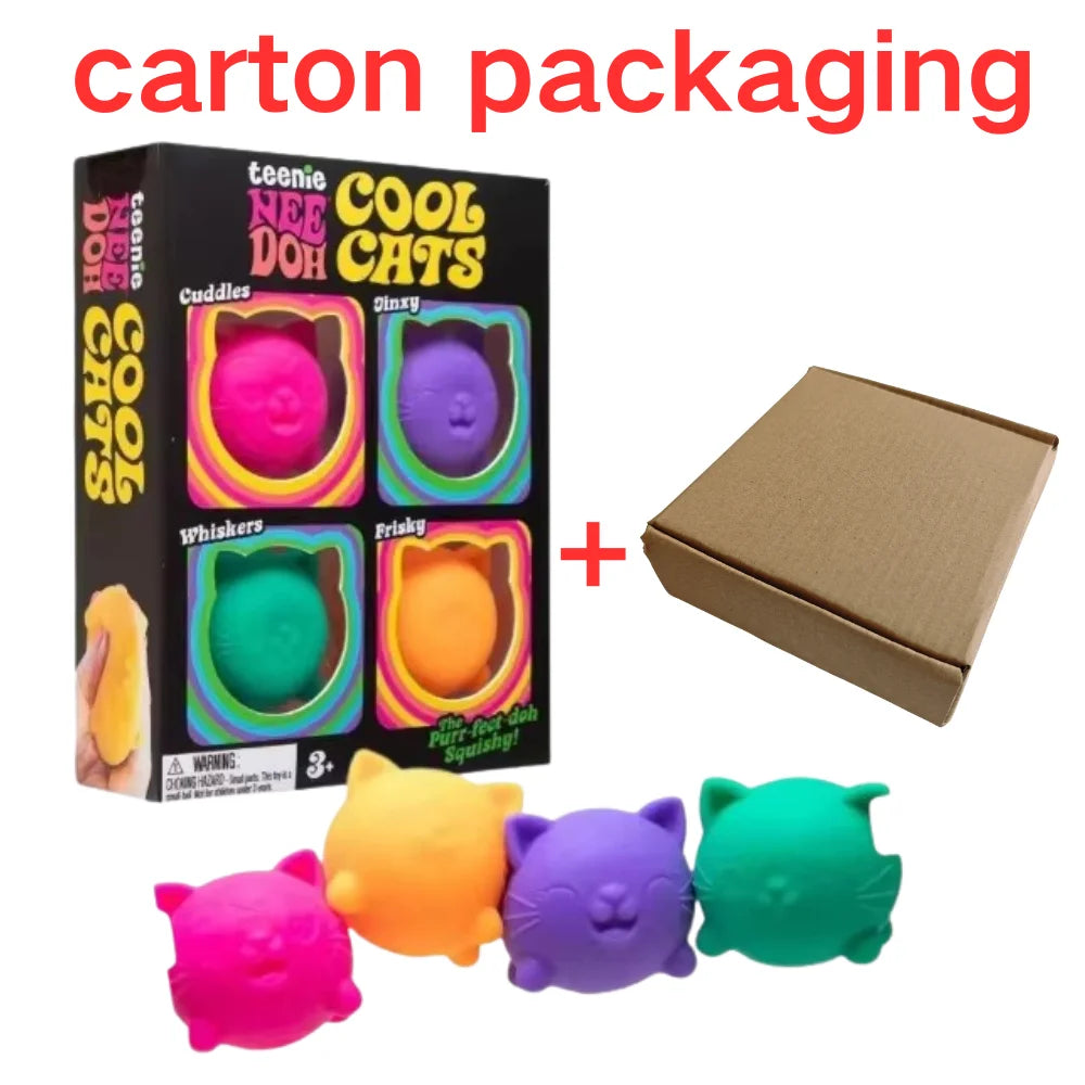 Schylling Nee Doh Nice Cube & Mini Cat & Soda Cube Sensory Pinch Blocks Stress Relief Puzzle Kids Souvenir Blind Box