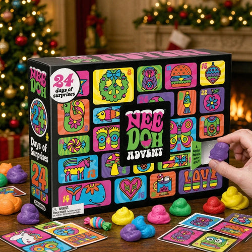 NeeDoh 2026 Advent Calendar 3D PVC Fidget Doll Christmas Countdown Surprise Box Stress Relief Toy New Year Family Surprise Gift