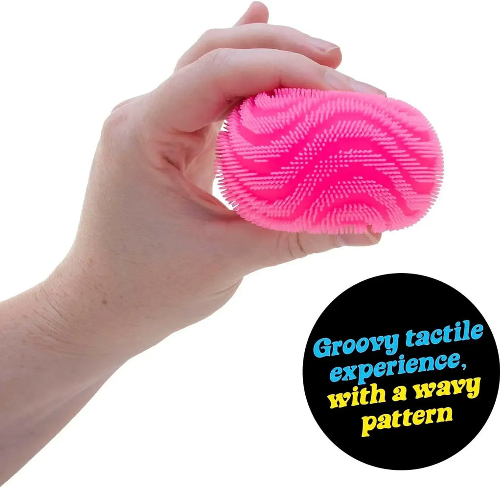 2026 New Model NeeDoh Fuzz Ball Wonder Waves Sensory Squeeze Toy Textured Stress Relief Fidget Ball for Adults Toy