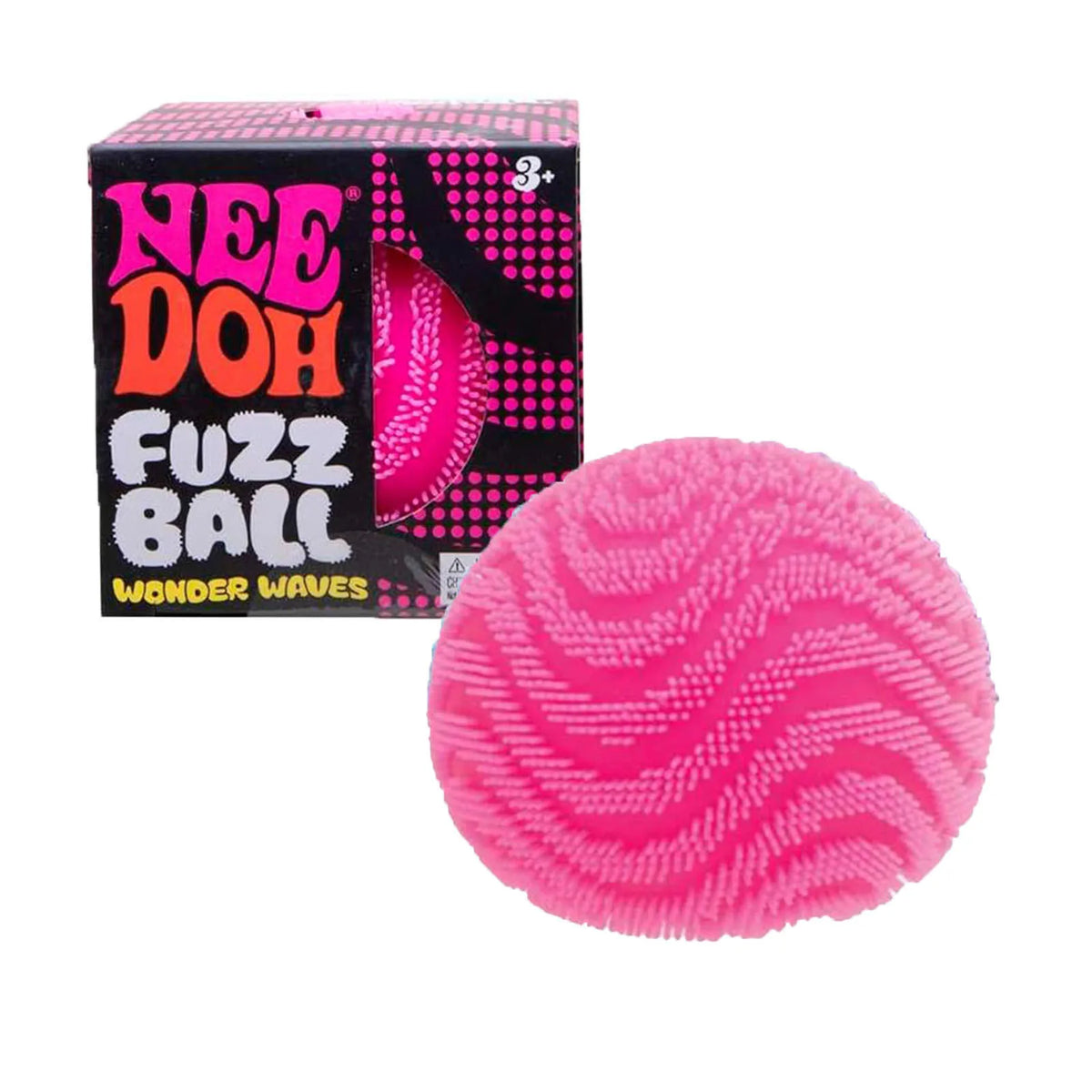2026 New Model NeeDoh Fuzz Ball Wonder Waves Sensory Squeeze Toy Textured Stress Relief Fidget Ball for Adults Toy